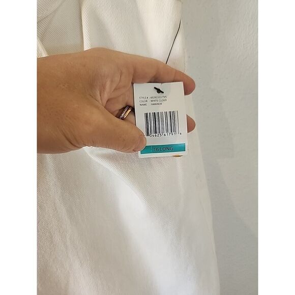 Gloria Vanderbilt Amanda White Jeans Tapered Leg Women’s Size 16 Long - Picture 5 of 6